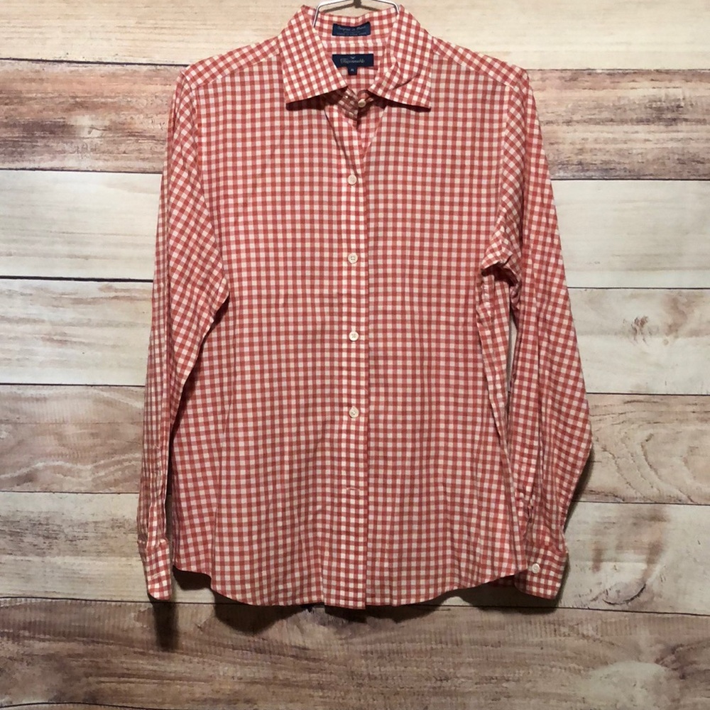 Faconnable Women’s Long Sleeve Checkered Shirt